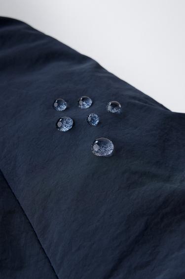 WATER-REPELLENT HOODED PUFFER JACKET - Navy blue by Zara - Image 8
