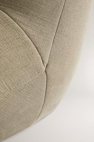 ROUND LINEN COUCH - Brown / Taupe by Zara - Image 4