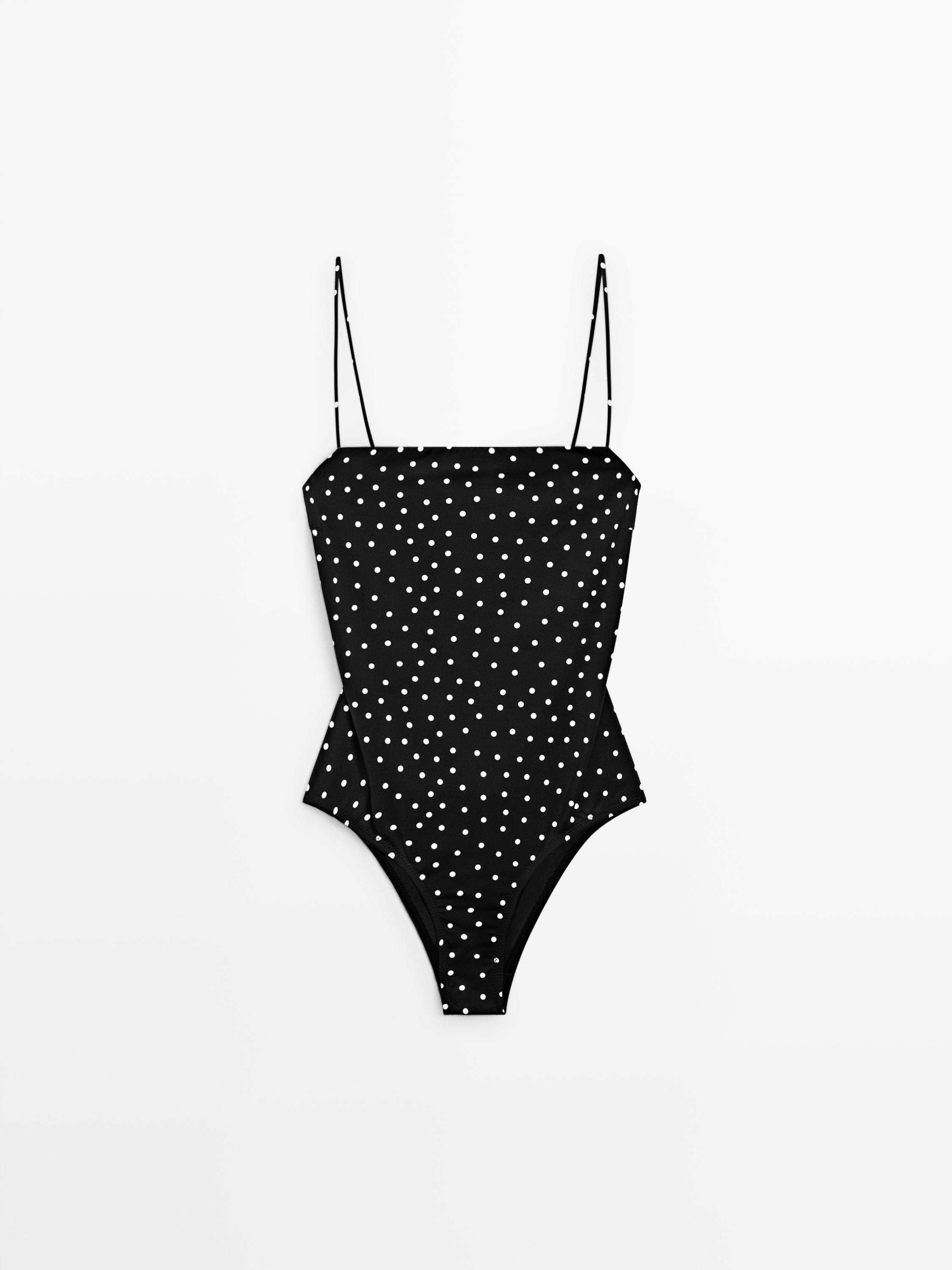 Polka dot print swimsuit