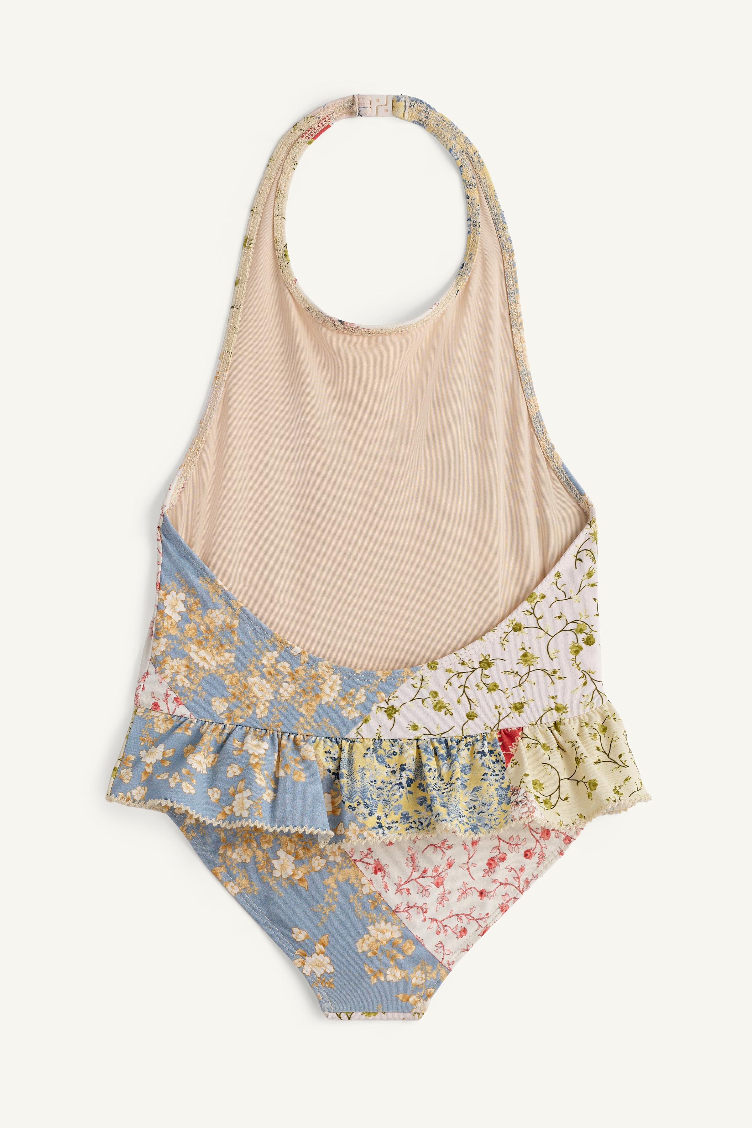 LIMITED EDITION PATCHWORK HALTER SWIMSUIT