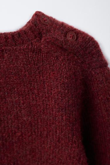 KNIT REINDEER JUMPER - Burgundy by Zara - Image 3