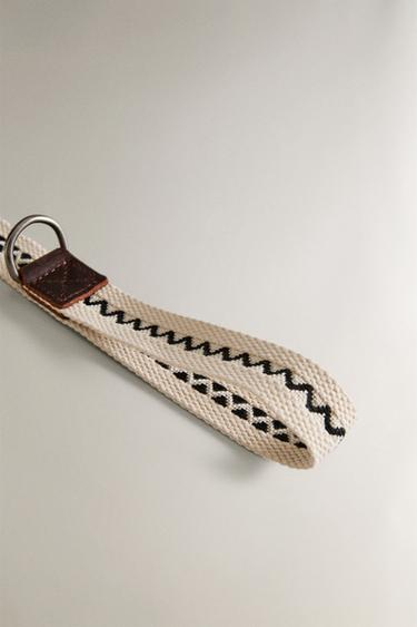 LAISSE RAYURE ZIGZAG CHIENS - Écru de Zara - Image 1
