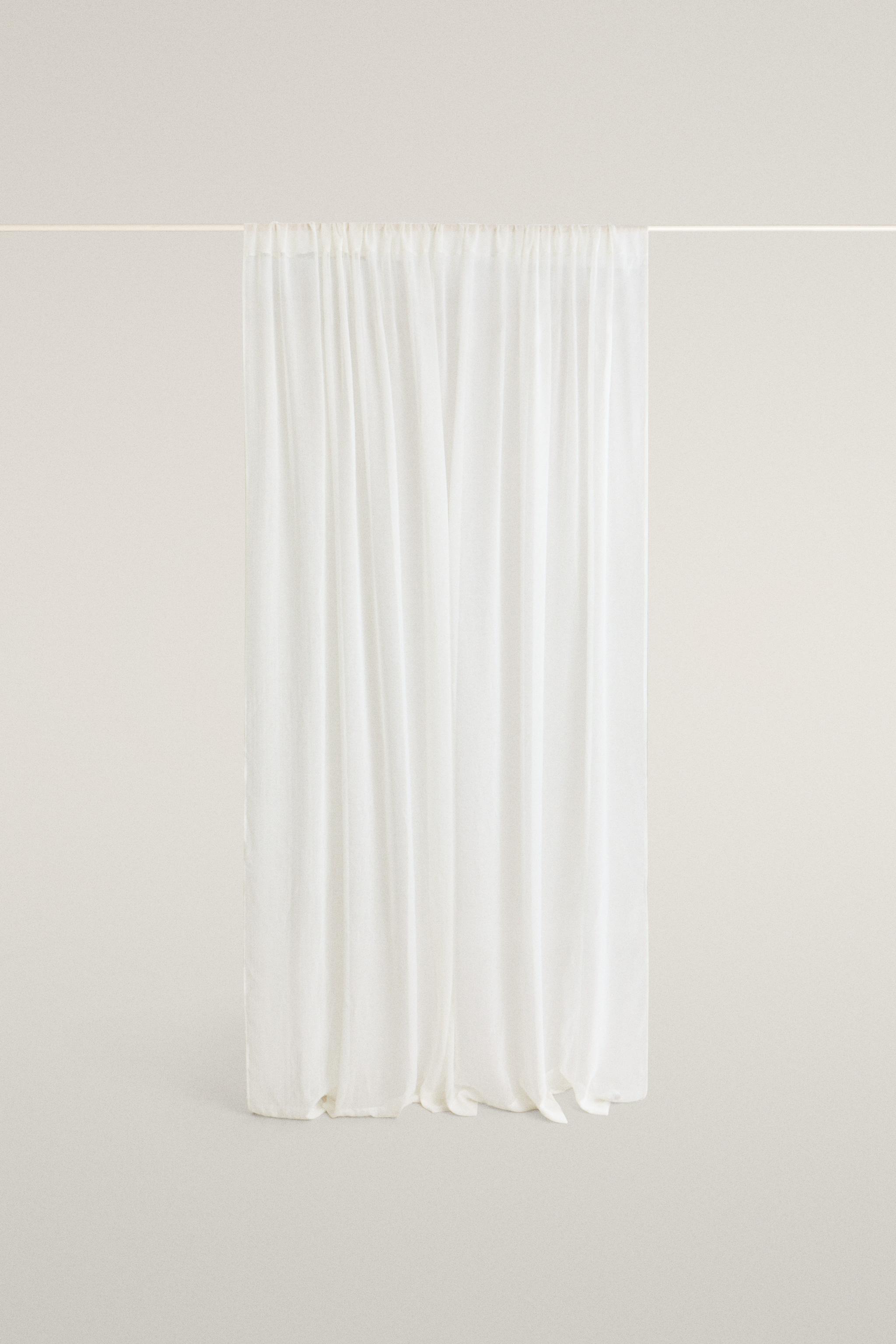 みるきー　ZARA  シアー　カーテン LOW FILTRATION DOUBLE-WIDTH CURTAIN - Ecru | ZARA United States