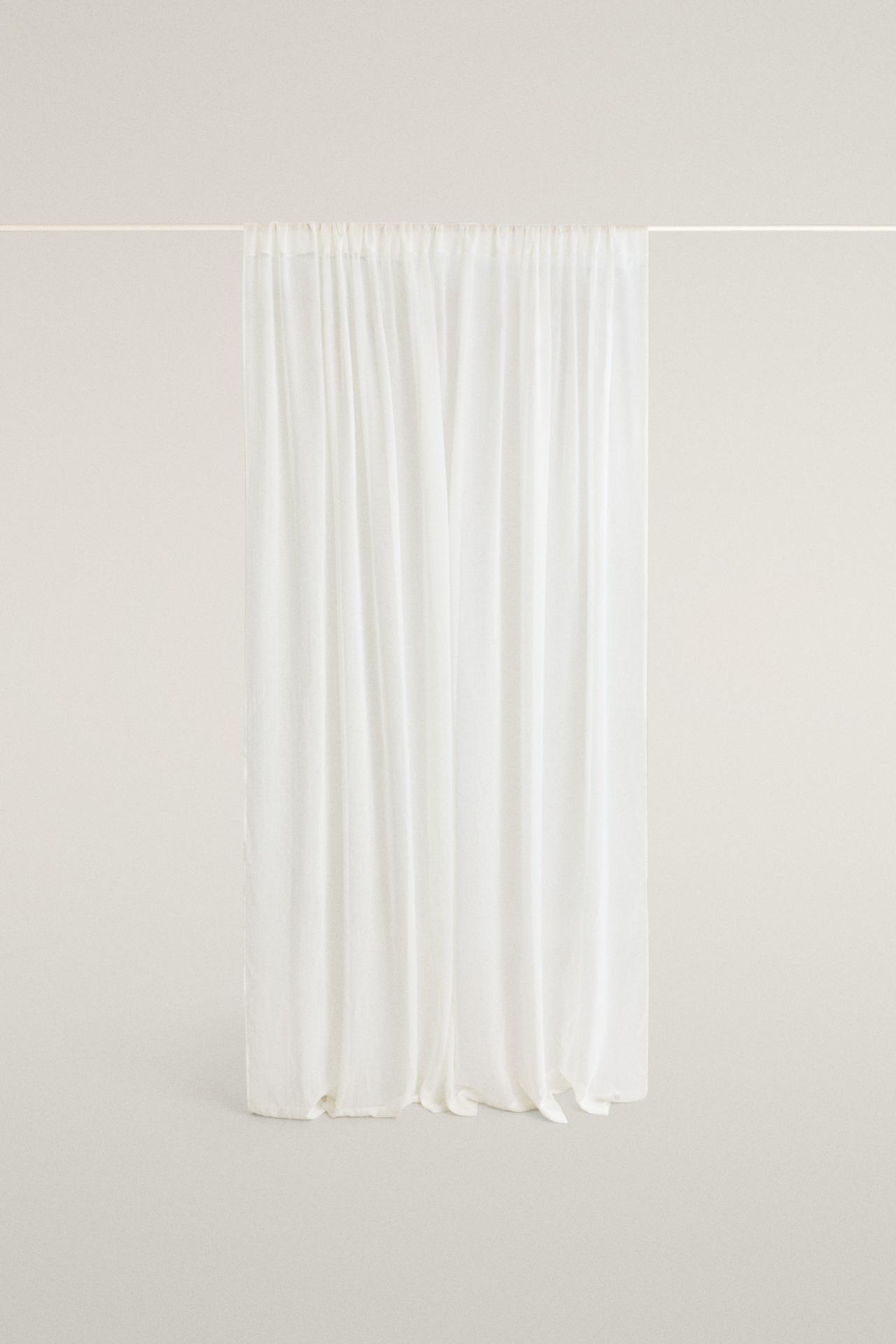 LOW FILTRATION DOUBLE-WIDTH CURTAIN — Ecru