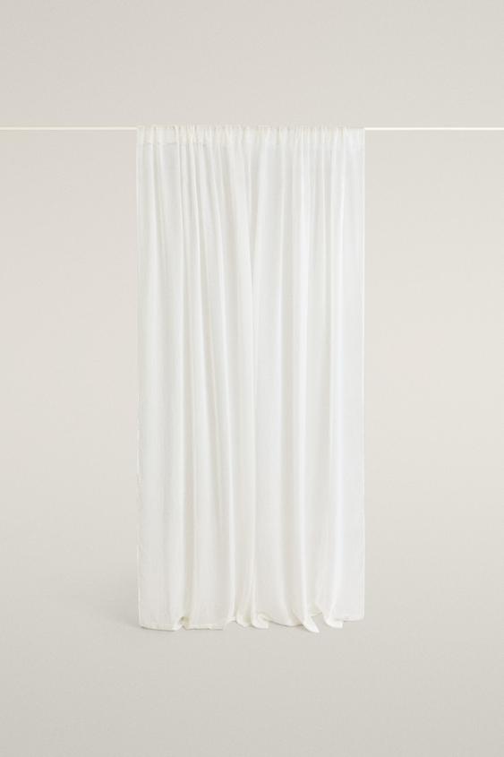 LOW OPACITY DOUBLE-WIDTH CURTAIN - Ecru by Zara - Image 0