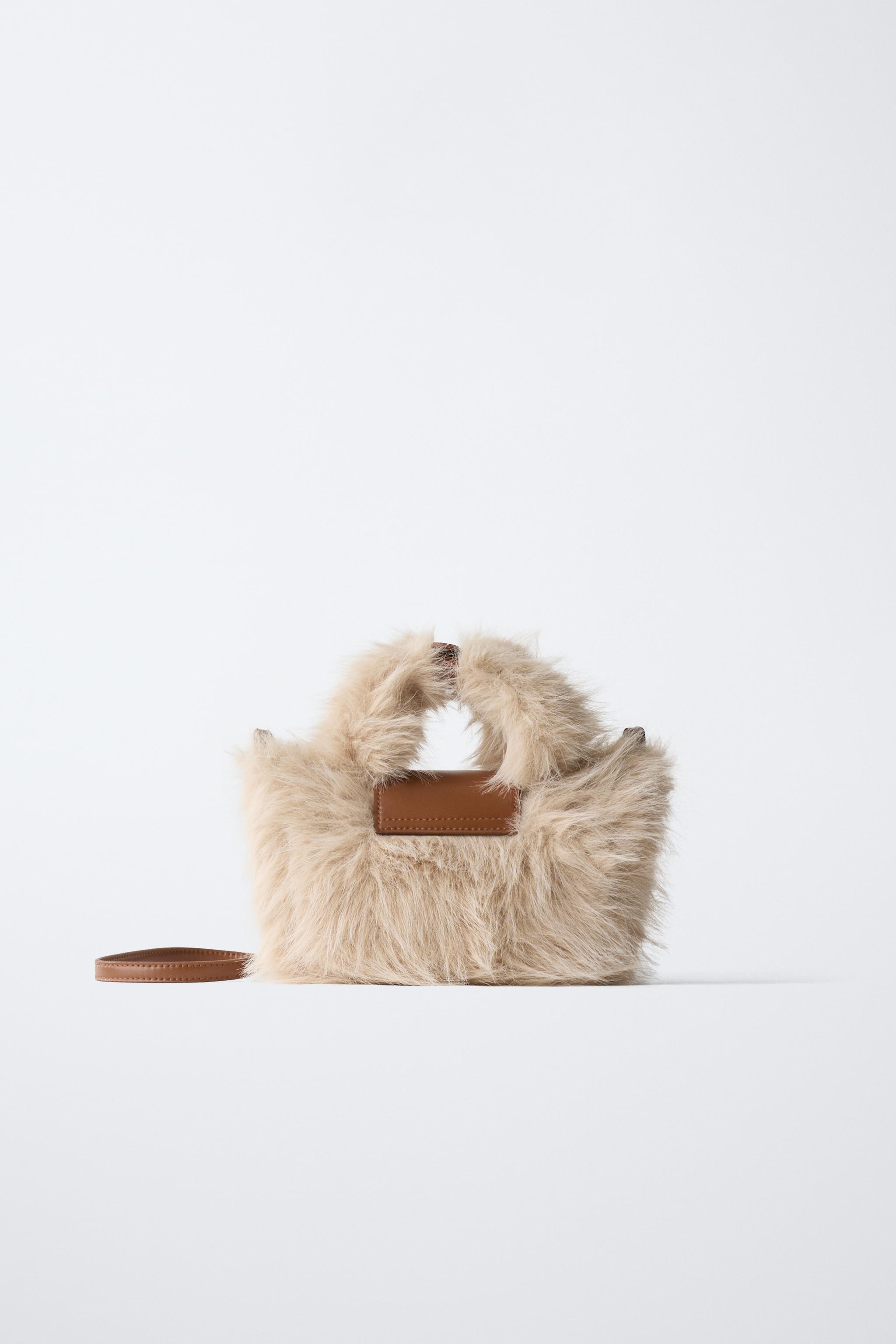 SHEEPSKIN CROSSBODY BAG - Ecru White | ZARA India