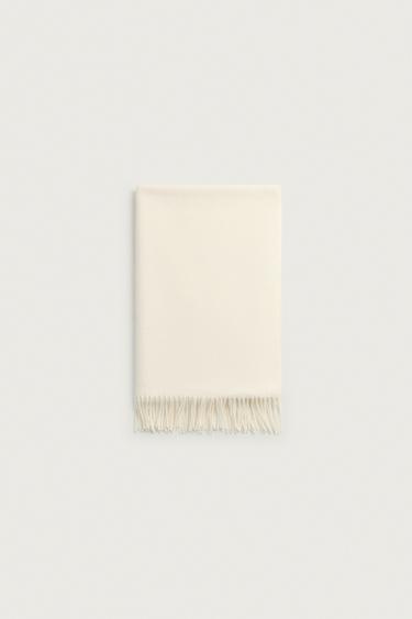 FRINGED SCARF — Ecru 1
