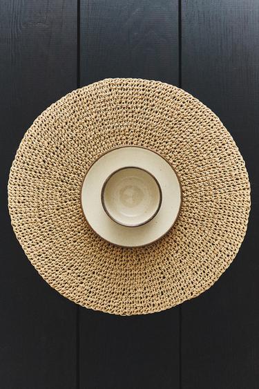 Zara ROUND PAPER PLACEMAT - Brown