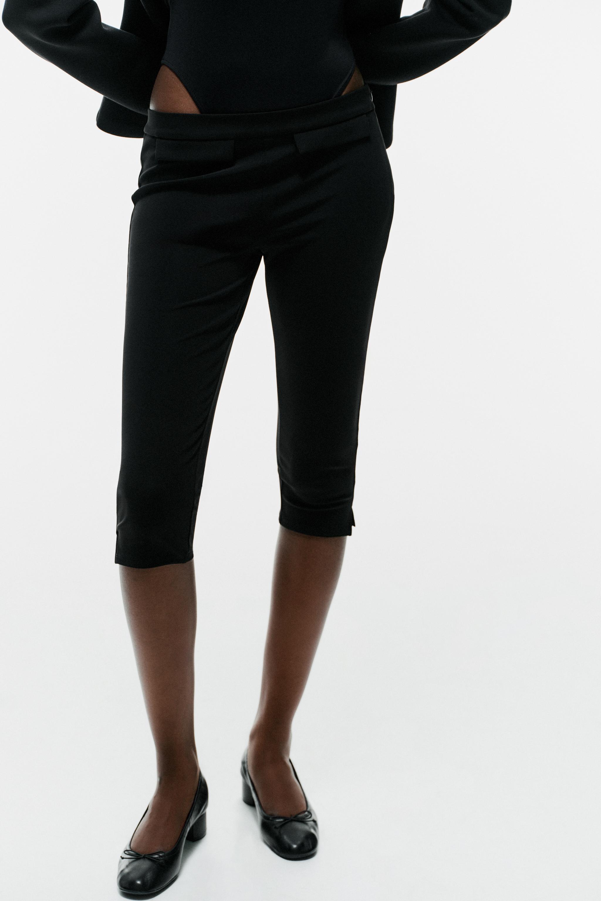 CAPRI PANTS WITH FLAP DETAILS - Black | ZARA United States