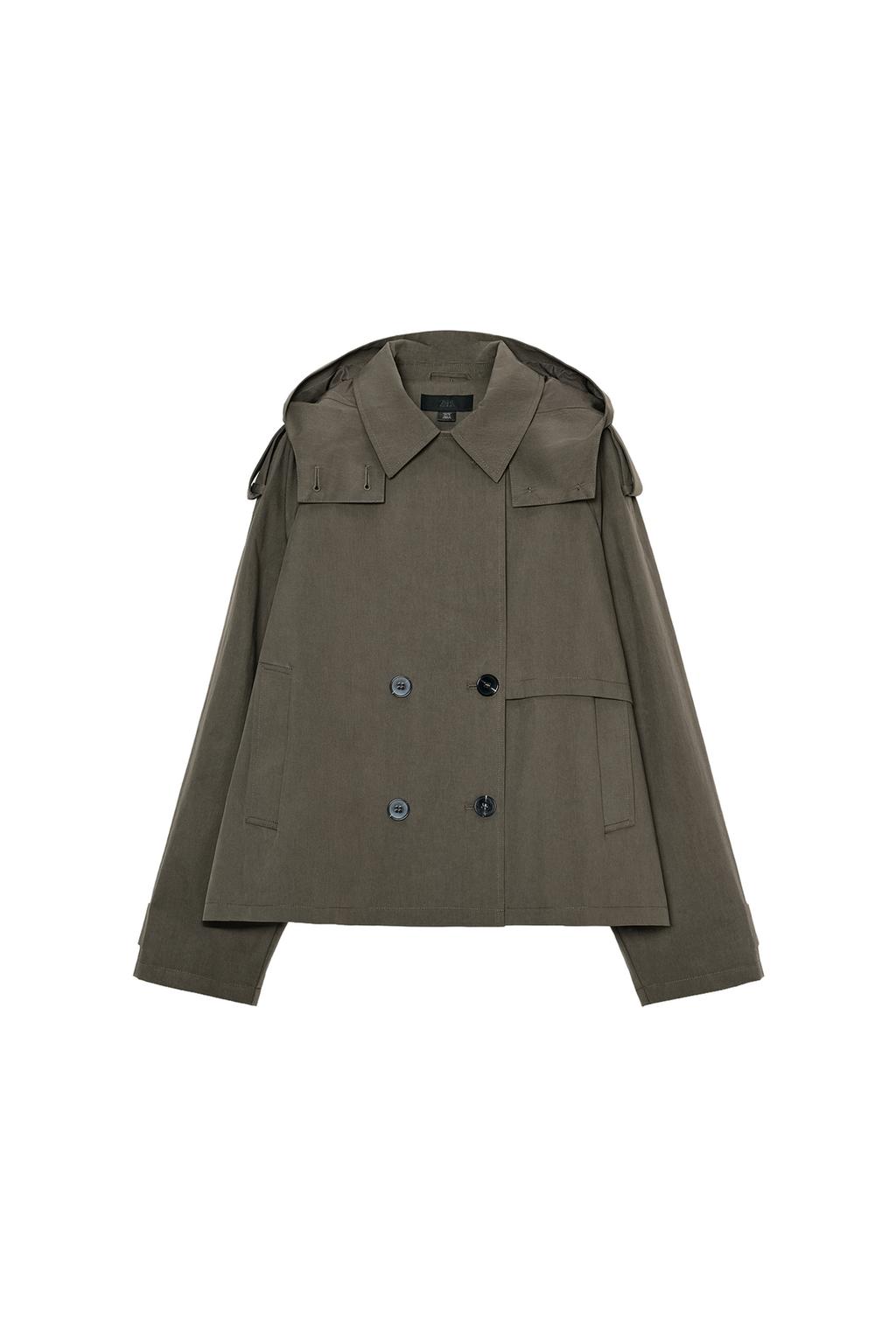 SHORT HOODED TRENCH - image 3