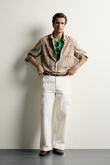 CHEMISE REGULAR FIT À CARREAUX - Bleu / Vert de Zara