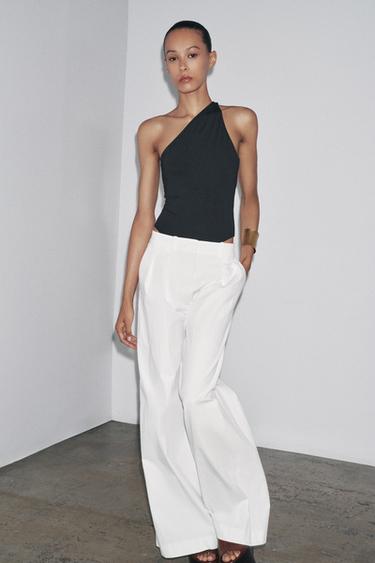BODY ASYMÉTRIQUE POLYAMIDE - Noir de Zara - Image 1