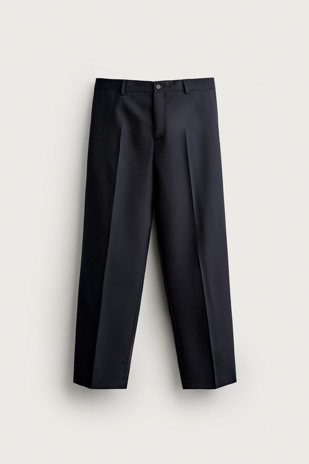 100% WOOL REGULAR FIT TROUSERS