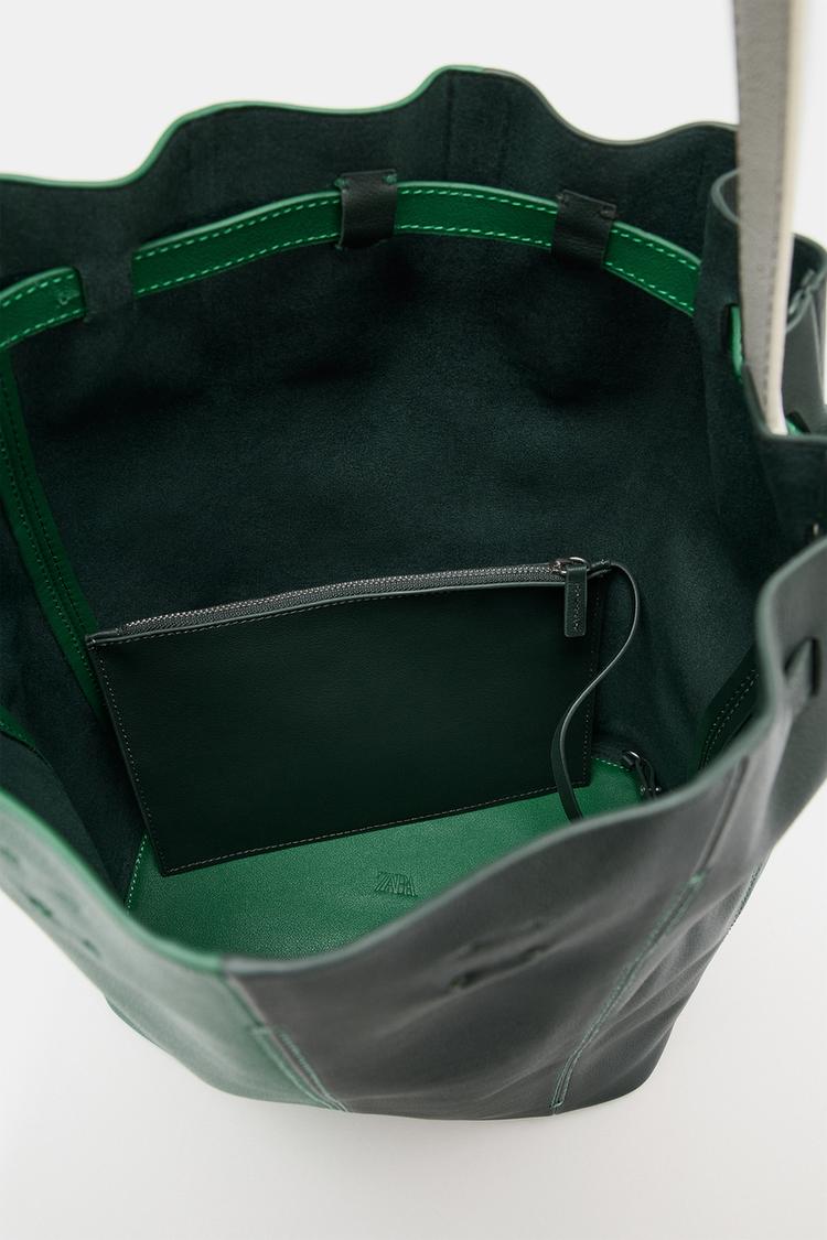 BOLSA MAXI DE HOMBRO DE CUERO CON BLOQUES DE COLOR 6