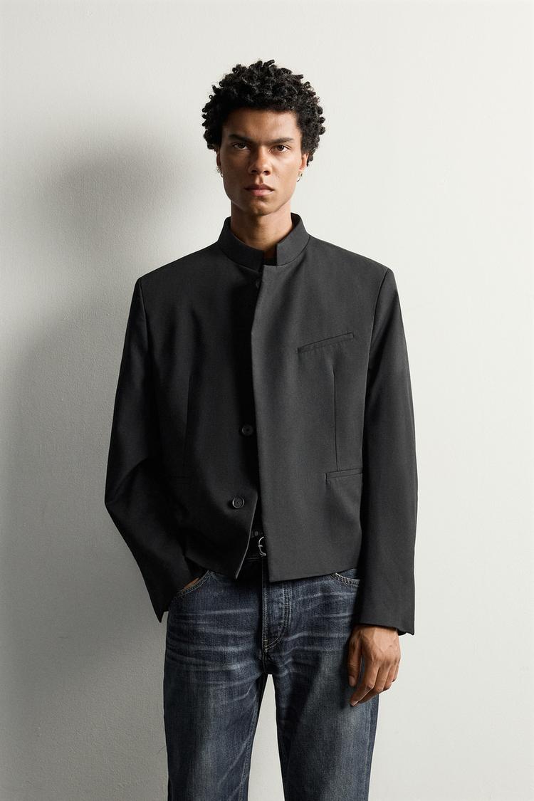 CROPPED FIT POCKET BLAZER