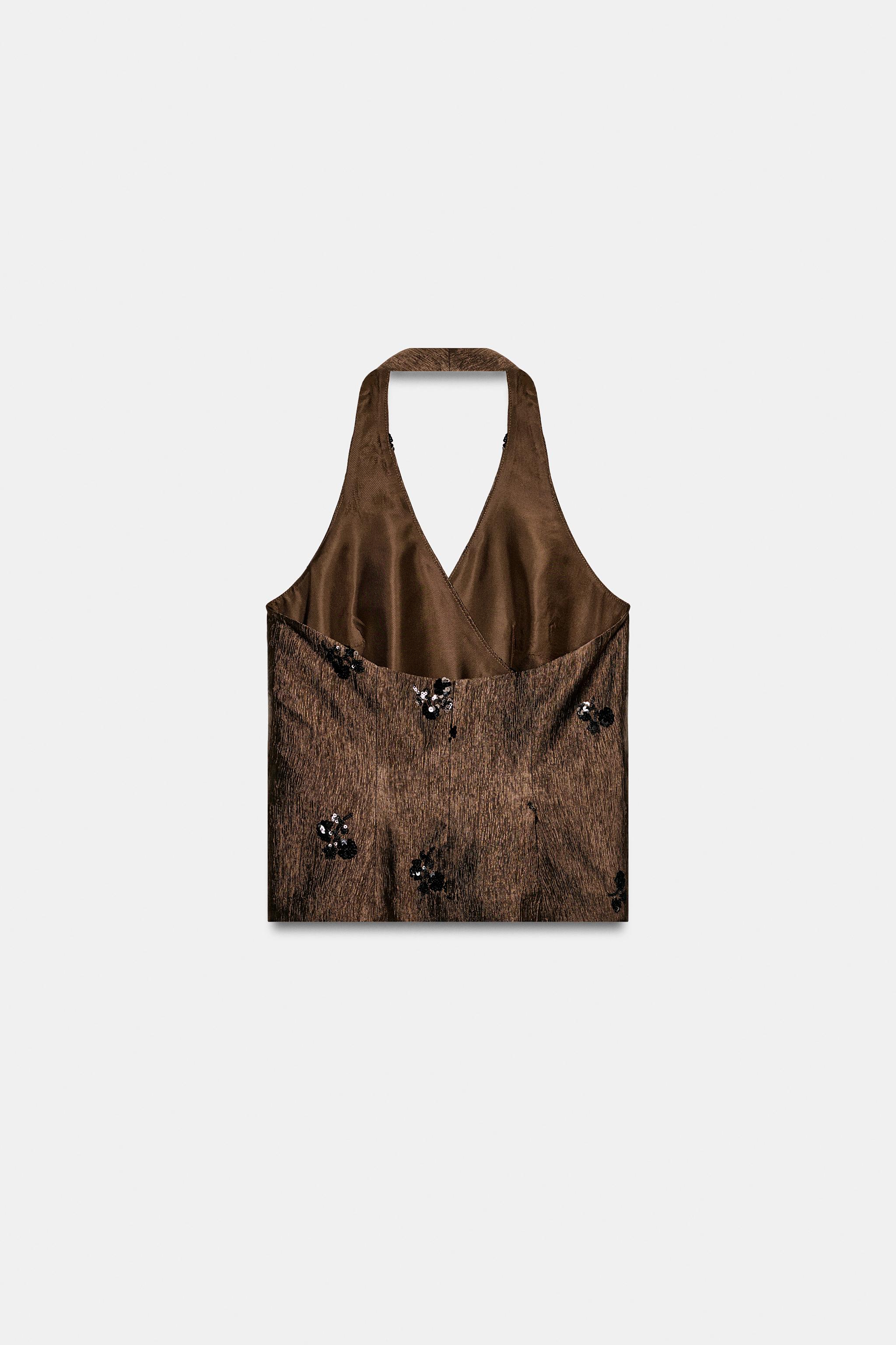 SEQUIN HALTER TOP