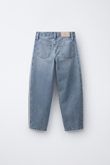 EMBROIDERED BALLOON JEANS - Blue by Zara - Image 1