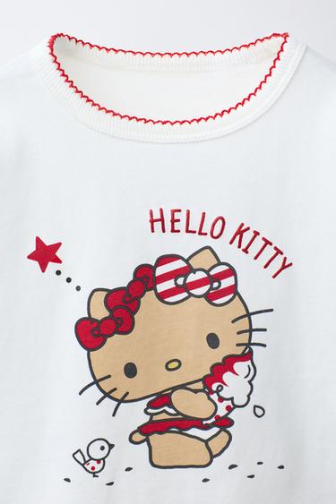 2-6歳用 HELLO KITTY © SANRIO パジャマホワイト/レッドZaraの2-6歳用 HELLO KITTY © SANRIO パジャマ - ホワイト/レッド