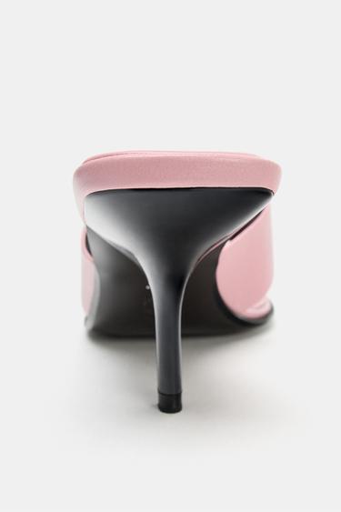 SANDALES EN CUIR À TALONS ÉDITION LIMITÉE - Rose de Zara - Image 3