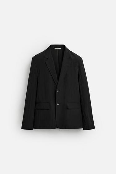 FLOWY CRINKLED EFFECT BLAZER - Black by Zara - Image 6