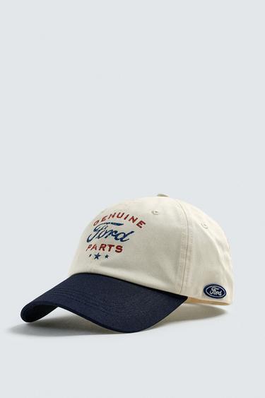 FORD © PRINTED TEXT CAP - Ecru by Zara