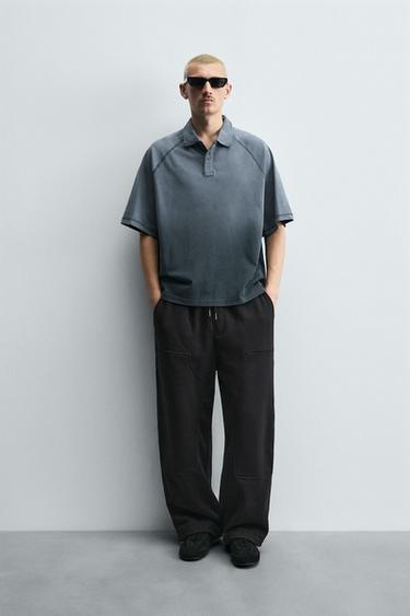 POLO RELAXED FIT LAVADO - Azul de Zara - Imagen 0