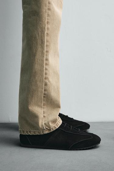 Zara LIMITED EDITION LEATHER SNEAKERS - Black - Image 0