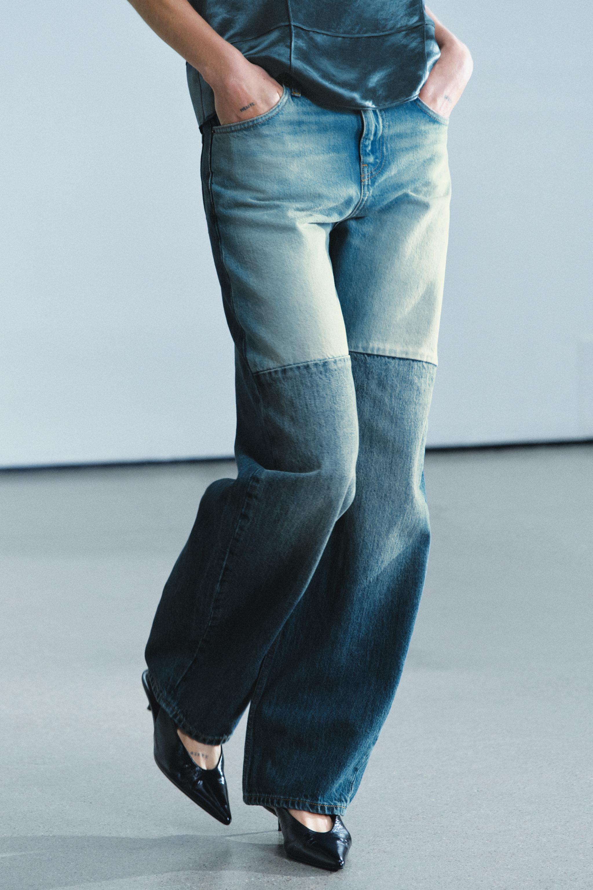 JEAN ZW COLLECTION CURVED TAILLE MOYENNE PATCHWORK
