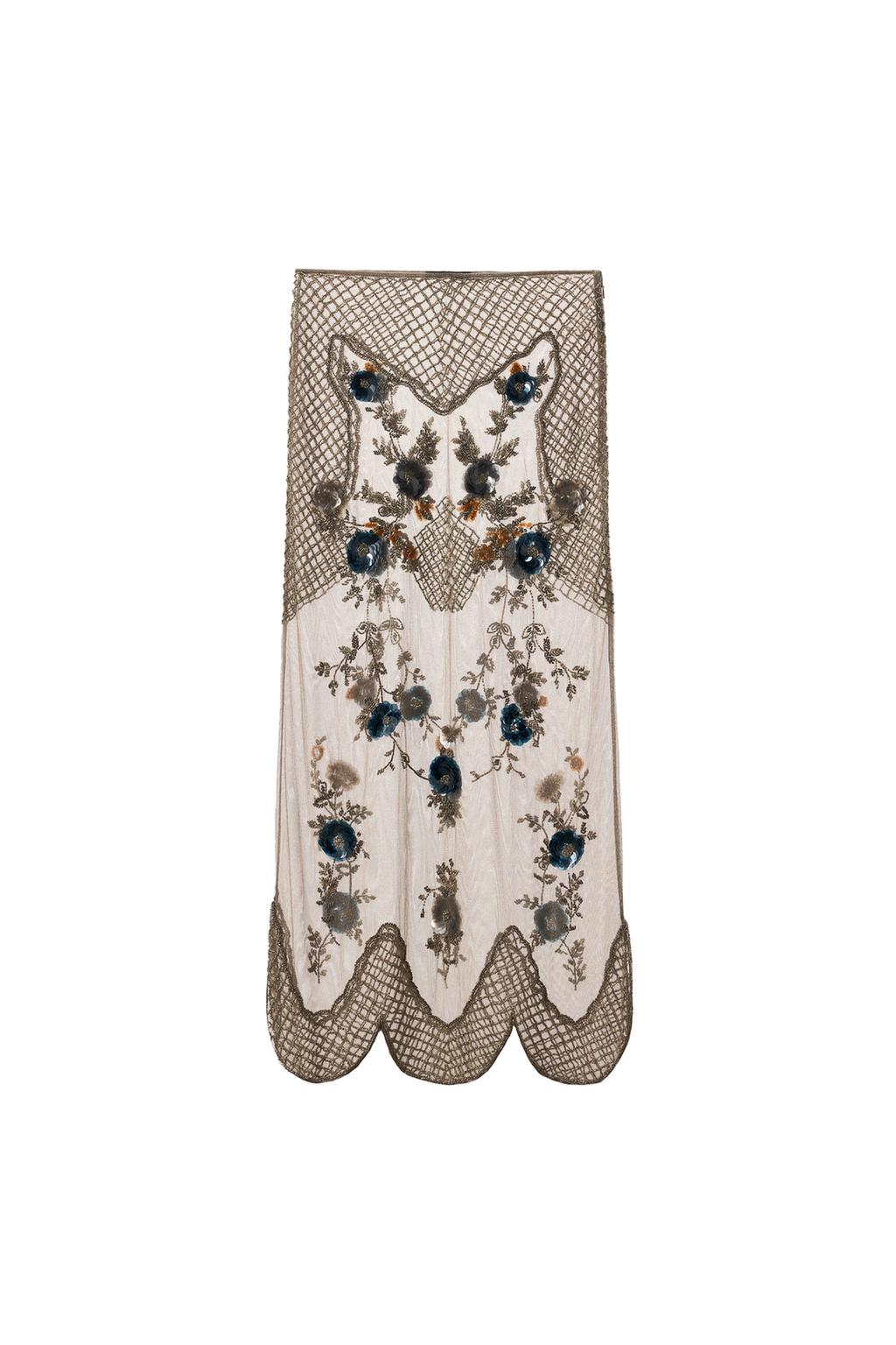 SEQUIN BEADED MIDI SKIRT - image 3