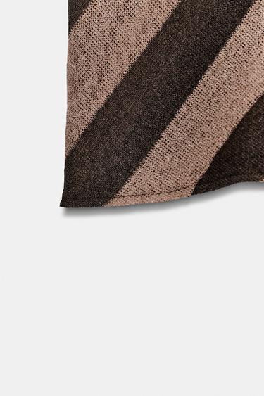 STRIPED RUSTIC BANDEAU TOP - Brown by Zara - Image 8