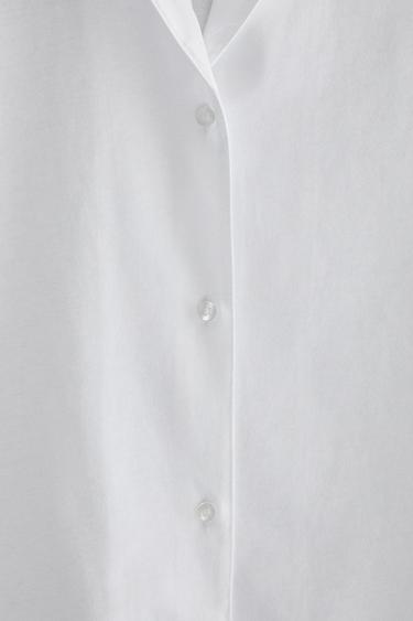 CHEMISE EN COTON - Blanc de Zara - Image 3