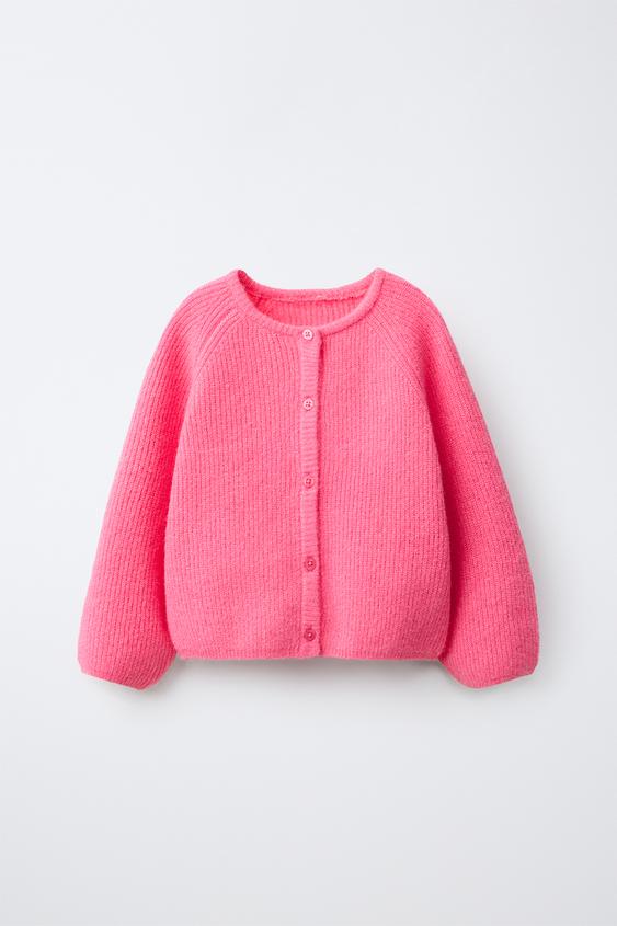 CHAQUETA PUNTO LISA - Rosa de Zara - Imagen 0
