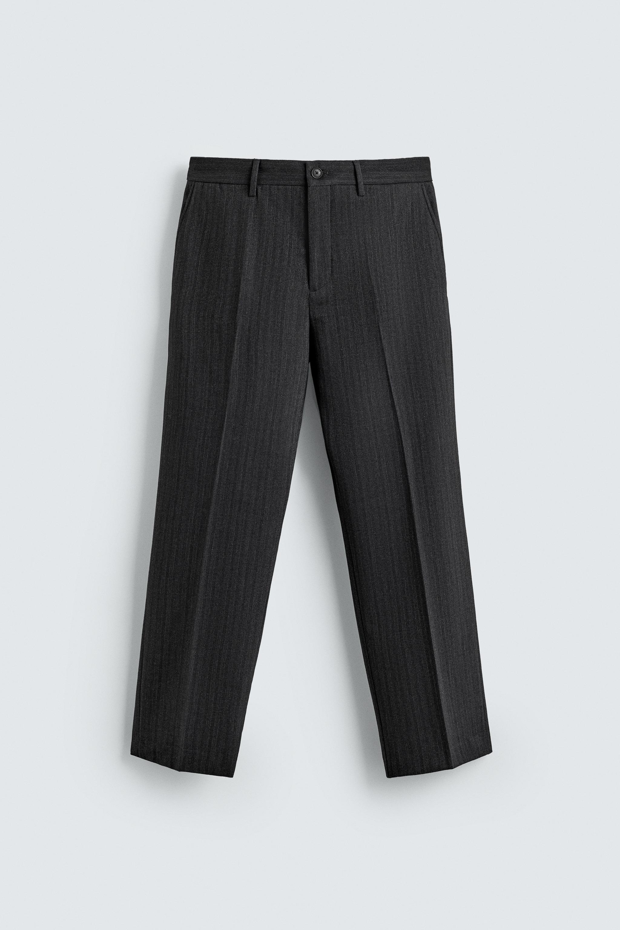 PANTALON EN FLANELLE À CHEVRONS