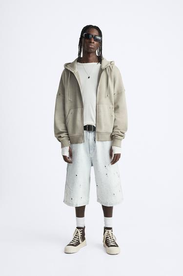 ДЖИНСОВЫЕ ДЖОРТЫ С РАЗРЕЗАМИ — ГОЛУБОЙ от Zara — изображение 0