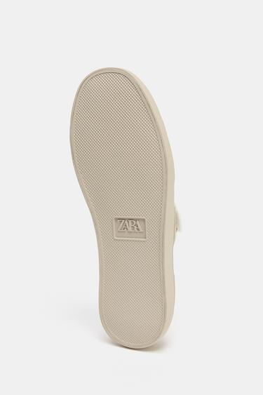 FABRIC STRAP BALLERINAS - White by Zara - Image 7