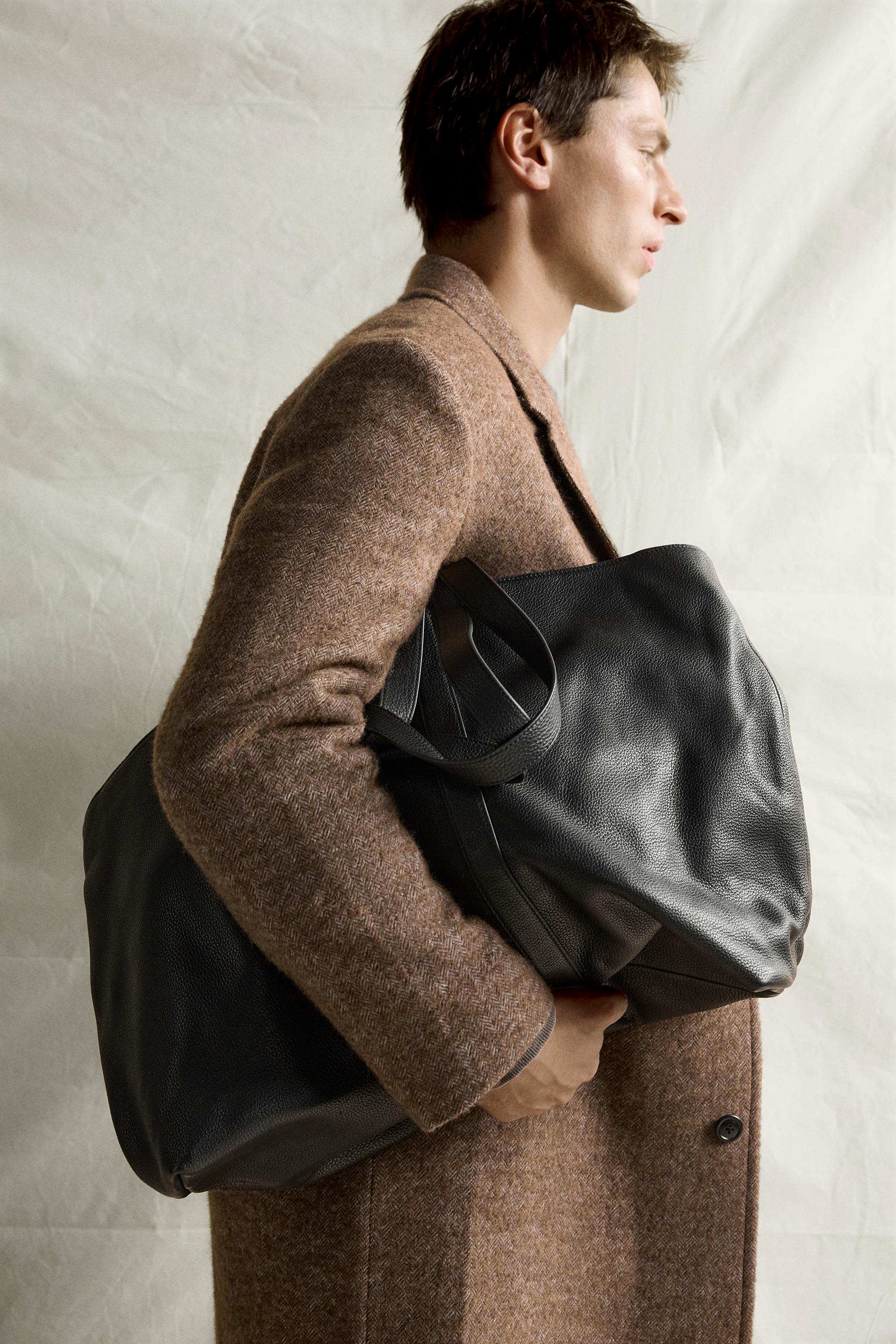 LEATHER SHOPPER BAG