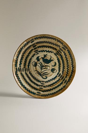 RUNDE SCHÜSSEL STEINGUT FLORAL - Beige / Karamell von Zara