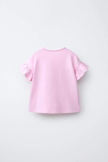 HAUT À LACETS ET VOLANTS - Mauve pastel de Zara - Image 1