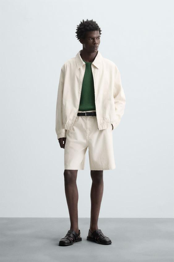 STRIPED REGULAR FIT SHORTS