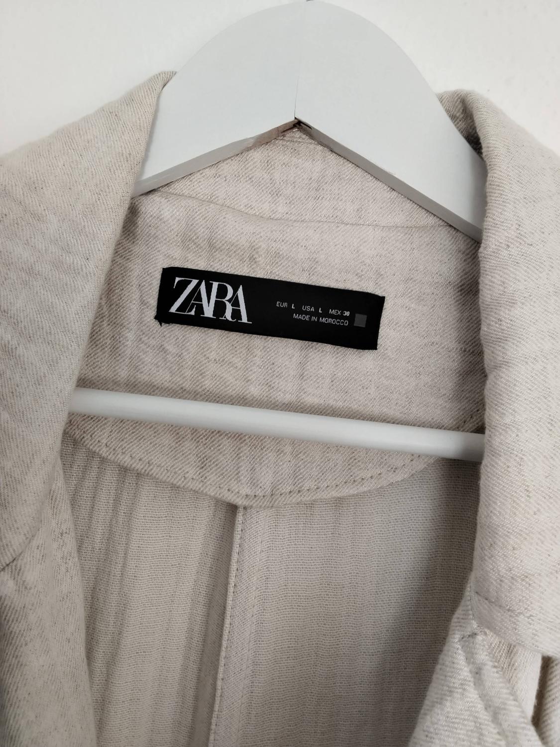 BELTED LINEN BLEND TRENCH COAT - Image 2