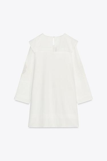 ZW COLLECTION EMBROIDERED SHORT DRESS - White by Zara - Image 7