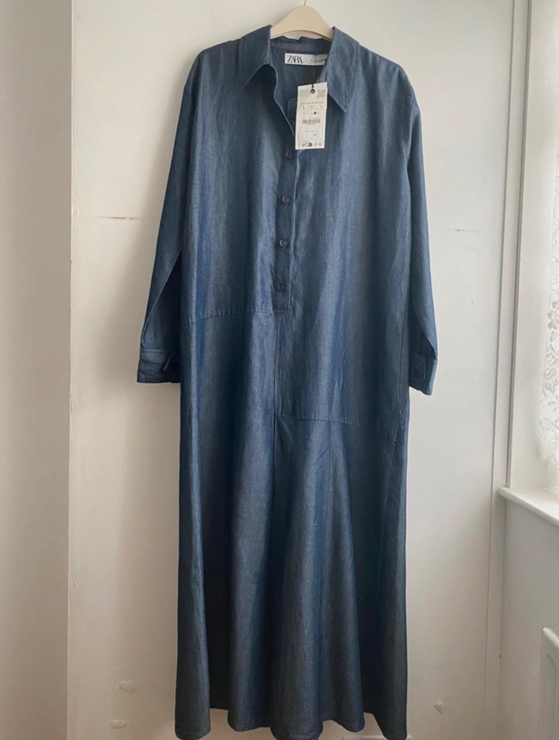 ZW COLLECTION LINEN BLEND SHIRT DRESS