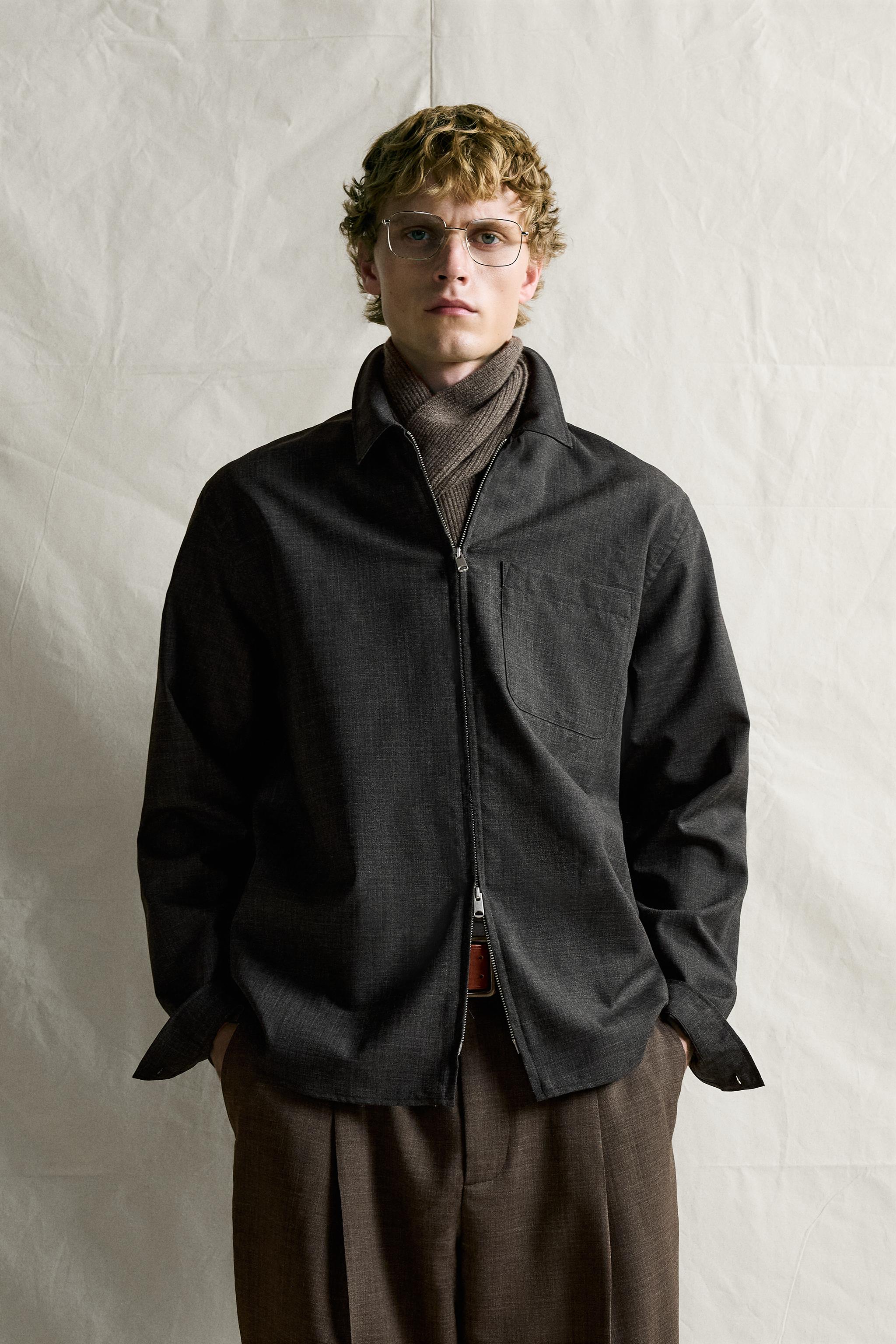 CHEMISE 100% LAINE FERMETURE ÉCLAIR MANTECO®