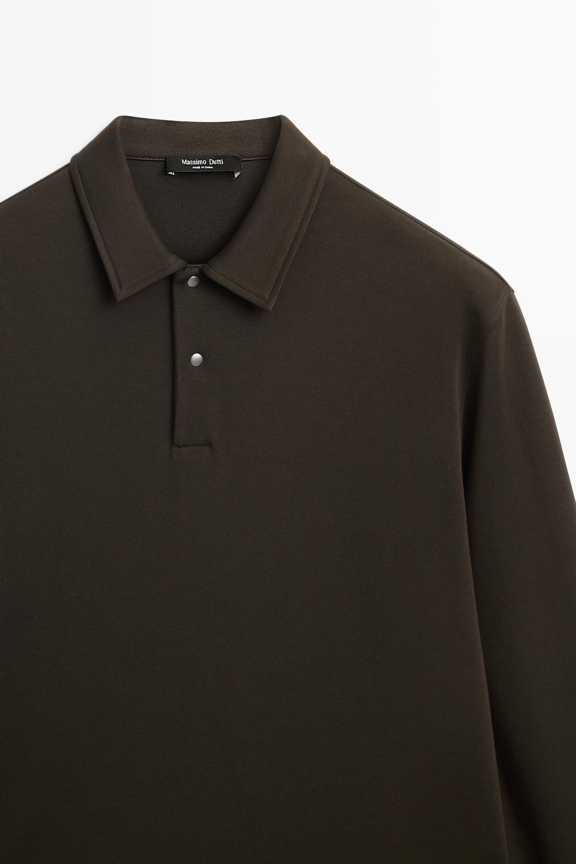 100% cotton long sleeve polo shirt