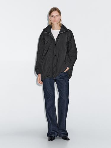 Parka acolchada cuello subido - Negro de Zara - Imagen 0