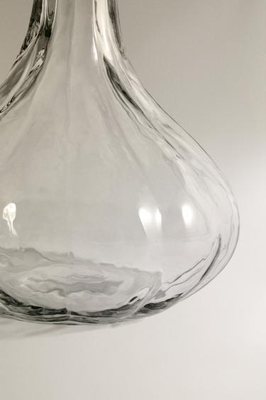RAISED DESIGN GLASS DECANTER - Transparent by Zara - Image 3