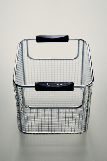 METAL MESH BASKET - Light grey by Zara