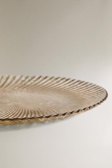 SHINY GLASS CHRISTMAS SERVICE PLATE - Silver by Zara - Image 3
