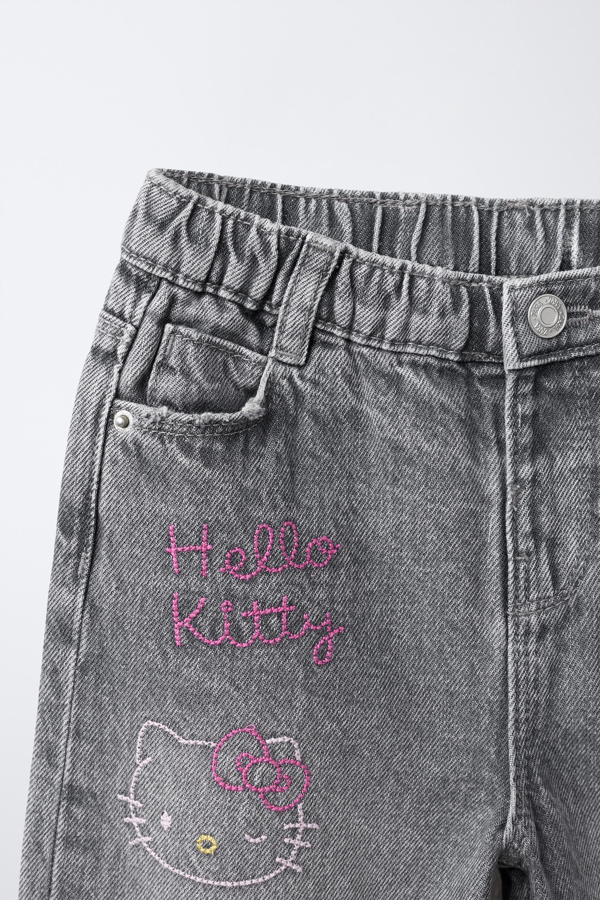 HELLO KITTY © SANRIO EMBROIDERED CULOTTE JEANS