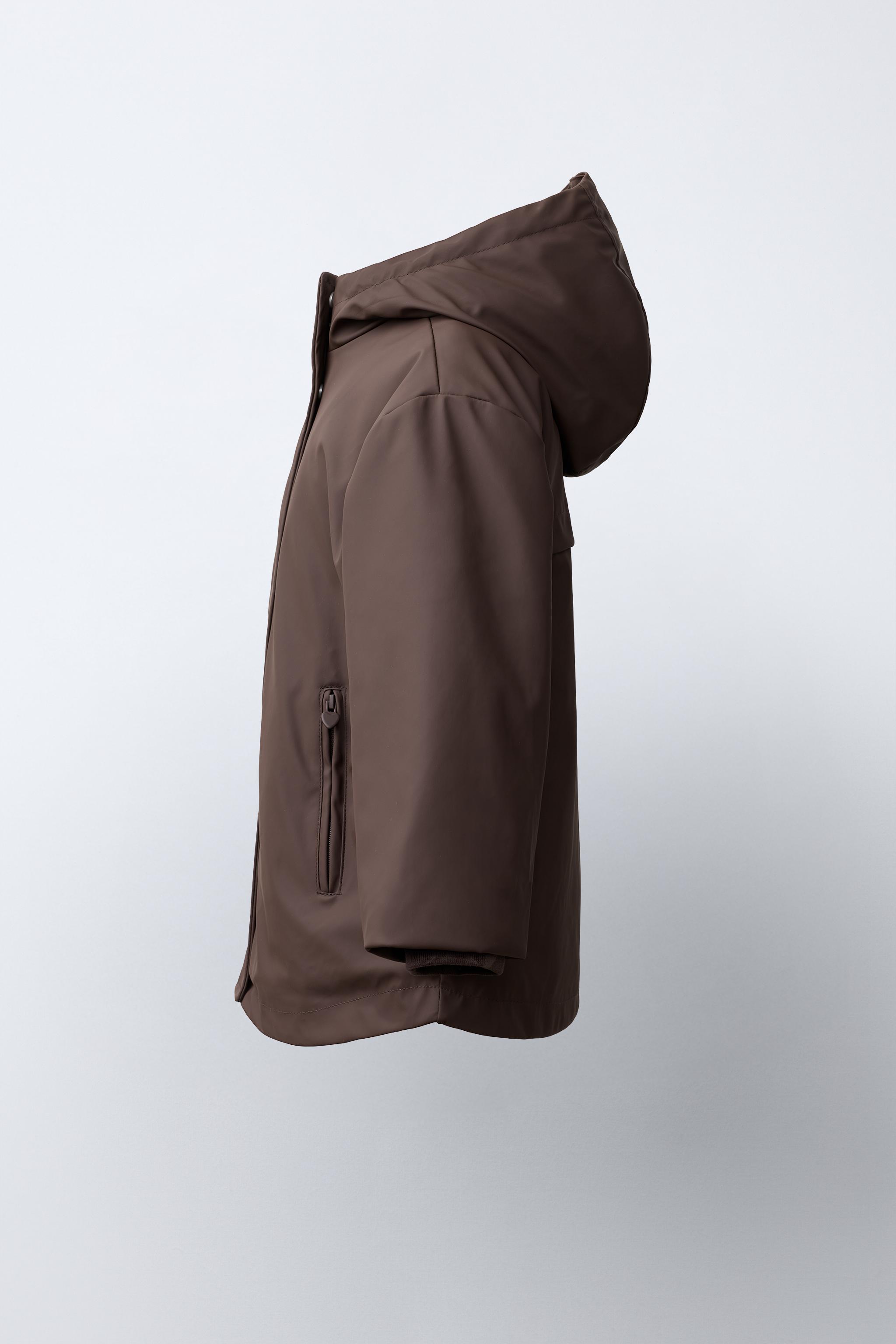 Детские куртки Zara WATER-REPELLENT RUBBERIZED FAUX-FUR LINED RAINCOAT — фото 4